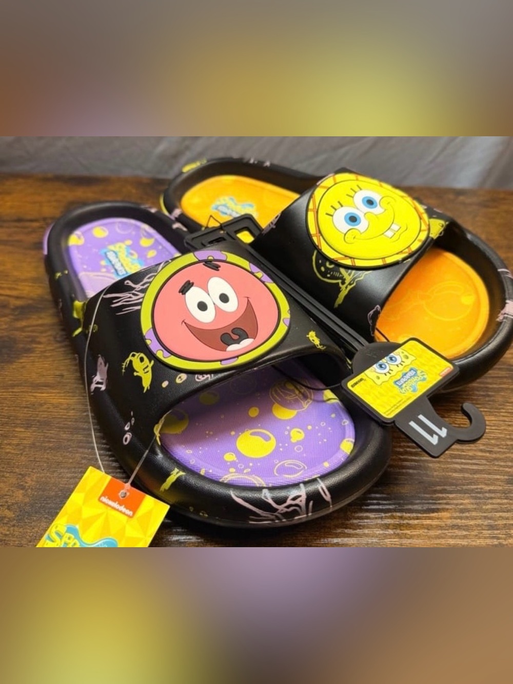 Nickelodeon Spongebob Squarepants Slides Men’s Size 11 GroundUp NWT